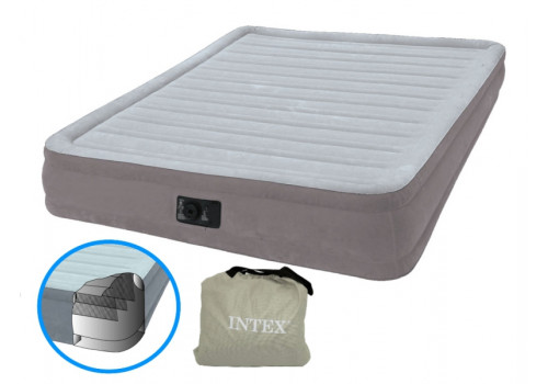 Надувная кровать QUEEN COMFORT-PLUSH MID RISE AIRBED, 152x191х33см, со встроенным насосом 220 67770